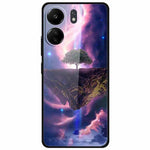 For Xiaomi Redmi 13C 4G / Poco C65 4G Case Anti-Scratch Tempered Glass Pattern Phone Cover