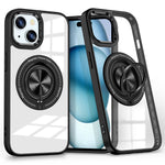 For iPhone 14 Plus Case Magnetic Kickstand TPU Frame Hard PC Clear Phone Cover