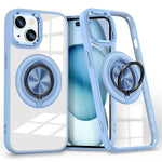For iPhone 14 Plus Case Magnetic Kickstand TPU Frame Hard PC Clear Phone Cover