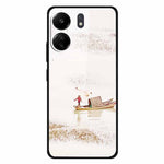 For Xiaomi Redmi 13C 4G / Poco C65 4G Case Pattern Print Tempered Glass Cell Phone Cover