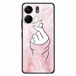 For Xiaomi Redmi 13C 4G / Poco C65 4G Case Pattern Print Tempered Glass Cell Phone Cover