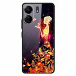 For Xiaomi Redmi 13C 4G / Poco C65 4G Case Pattern Print Tempered Glass Cell Phone Cover