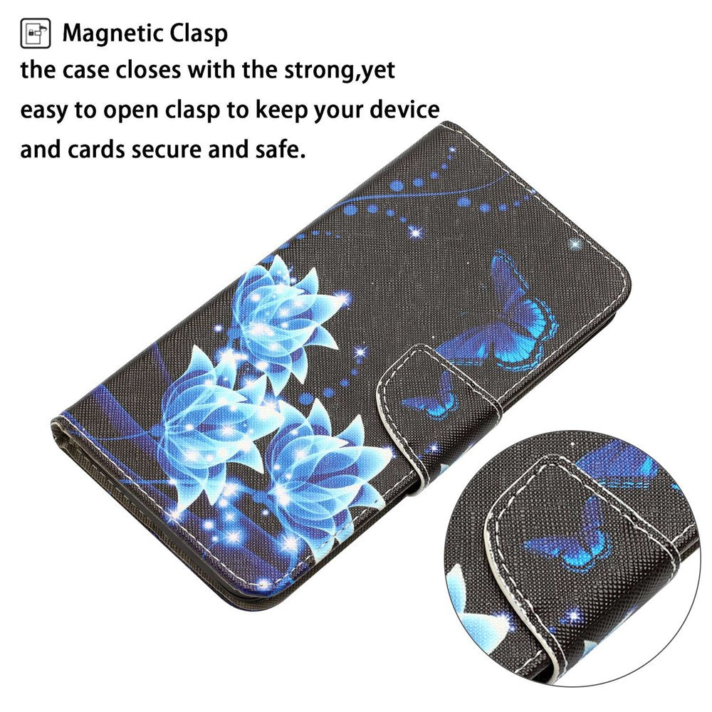 Stand Wallet Case for Samsung Galaxy A53 5G, Cross Texture PU Leather Pattern Printing Folio Flip Phone Cover