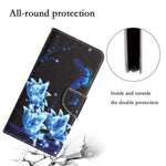 Stand Wallet Case for Samsung Galaxy A53 5G, Cross Texture PU Leather Pattern Printing Folio Flip Phone Cover