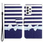 Stand Wallet Case for Samsung Galaxy A53 5G, Cross Texture PU Leather Pattern Printing Folio Flip Phone Cover