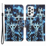 Stand Wallet Case for Samsung Galaxy A53 5G, Cross Texture PU Leather Pattern Printing Folio Flip Phone Cover
