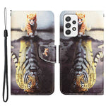 Stand Wallet Case for Samsung Galaxy A53 5G, Cross Texture PU Leather Pattern Printing Folio Flip Phone Cover