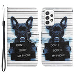 Stand Wallet Case for Samsung Galaxy A53 5G, Cross Texture PU Leather Pattern Printing Folio Flip Phone Cover