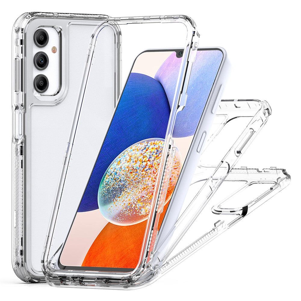 Samsung Galaxy A14 5G / 4G gennemsigtigt mobilcover i akryl + TPU med 3-i-1-design