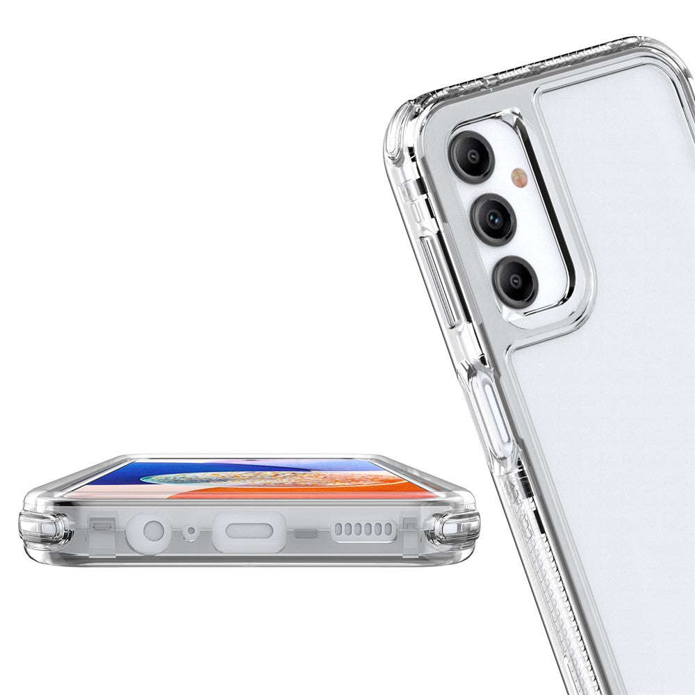Samsung Galaxy A14 5G / 4G gennemsigtigt mobilcover i akryl + TPU med 3-i-1-design