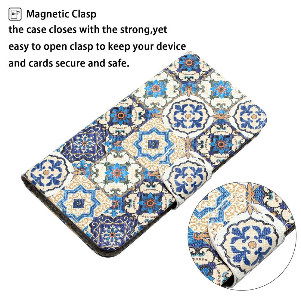 Til Samsung Galaxy A13 4G / 5G / A04s 4G (164.7mm) Telefoncover Mønstertryk PU Læderpungcover med Standfunktion