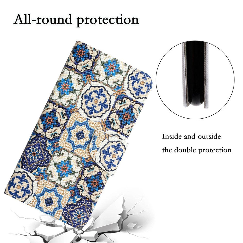 Til Samsung Galaxy A13 4G / 5G / A04s 4G (164.7mm) Telefoncover Mønstertryk PU Læderpungcover med Standfunktion