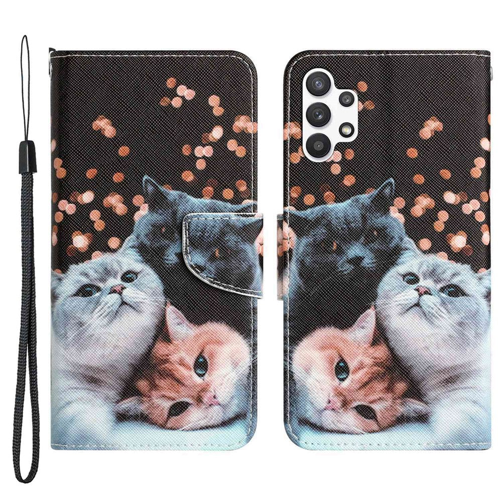 Til Samsung Galaxy A13 4G / 5G / A04s 4G (164.7mm) Telefoncover Mønstertryk PU Læderpungcover med Standfunktion