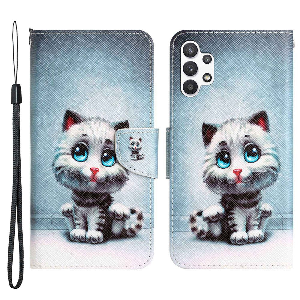 Til Samsung Galaxy A13 4G / 5G / A04s 4G (164.7mm) Telefoncover Mønstertryk PU Læderpungcover med Standfunktion