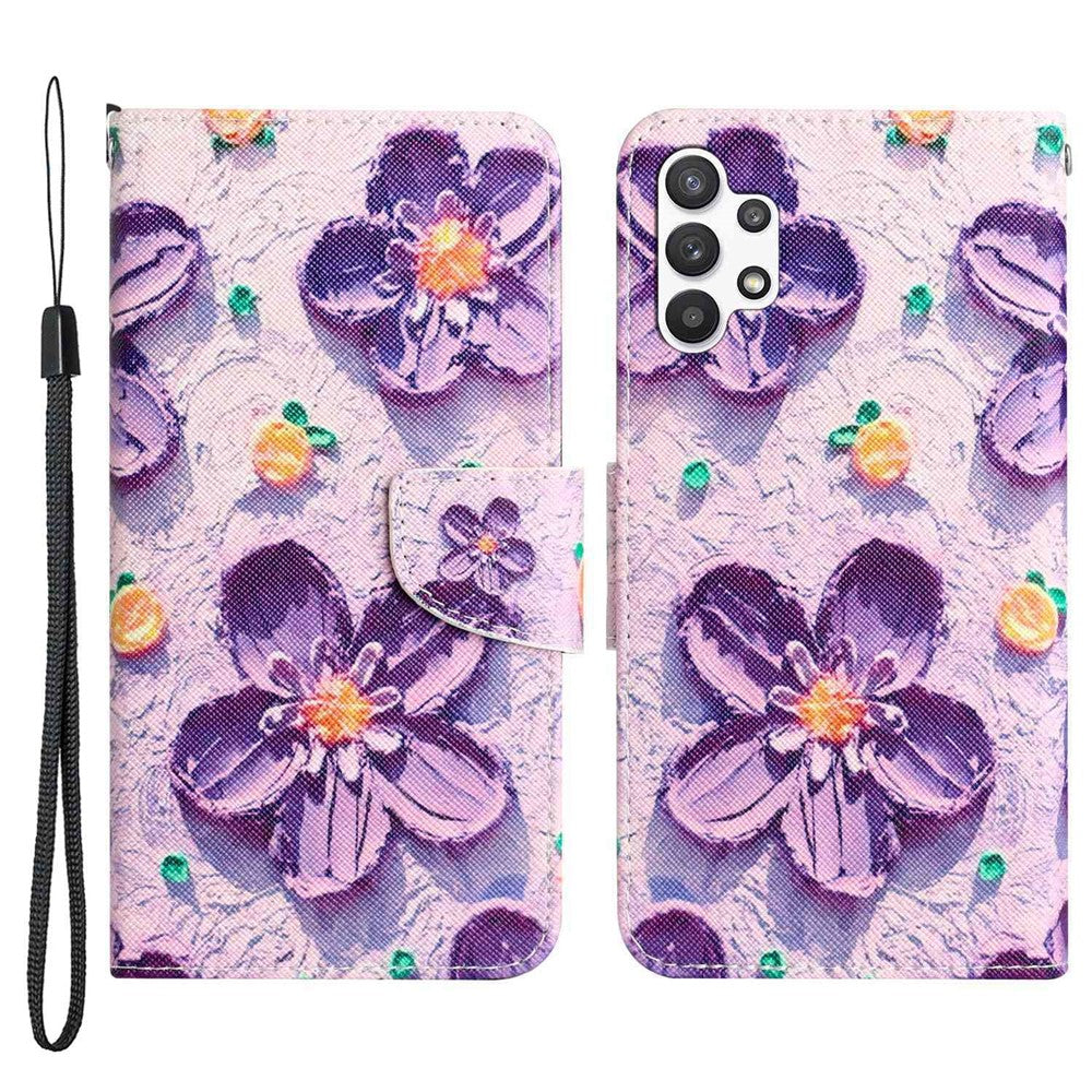 Til Samsung Galaxy A13 4G / 5G / A04s 4G (164.7mm) Telefoncover Mønstertryk PU Læderpungcover med Standfunktion