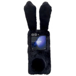 Folding Phone Case for Samsung Galaxy Z Flip7 FE 5G / Z Flip6 5G Fluffy Rabbit Ears Acrylic Cover