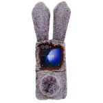 Folding Phone Case for Samsung Galaxy Z Flip7 FE 5G / Z Flip6 5G Fluffy Rabbit Ears Acrylic Cover