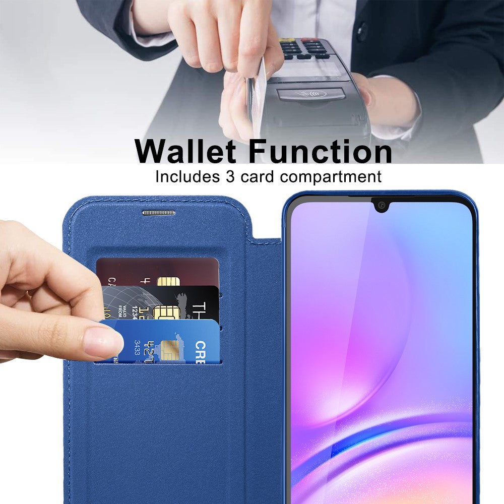Samsung Galaxy A05s 4G-skal Korthållare Fallskyddande Läderfodral Magnetiskt Skal
