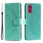 Til Motorola Edge 50 Fusion 5G Pung Etui Mandala Blomst Læder Telefoncover