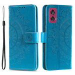 Til Motorola Edge 50 Fusion 5G Pung Etui Mandala Blomst Læder Telefoncover