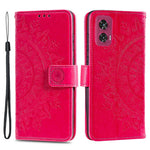 Til Motorola Edge 50 Fusion 5G Pung Etui Mandala Blomst Læder Telefoncover