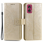Til Motorola Edge 50 Fusion 5G Pung Etui Mandala Blomst Læder Telefoncover