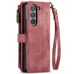 For Samsung Galaxy Z Fold6 5G Phone Cases with Strap CASEME C30 Zipper Multiple Card Holder PU Leather Cover