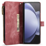 For Samsung Galaxy Z Fold6 5G Phone Cases with Strap CASEME C30 Zipper Multiple Card Holder PU Leather Cover