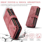For Samsung Galaxy Z Fold6 5G Phone Cases with Strap CASEME C30 Zipper Multiple Card Holder PU Leather Cover