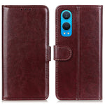 For OnePlus Nord CE4 Lite 5G / Oppo K12x 5G (China) Wallet Case PU Leather Crazy Horse Texture Phone Cover