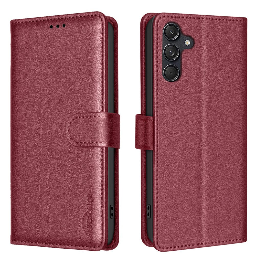 BINFEN COLOR BF32 For Samsung Galaxy A54 5G Leather Case RFID Blocking Wallet Phone Cover