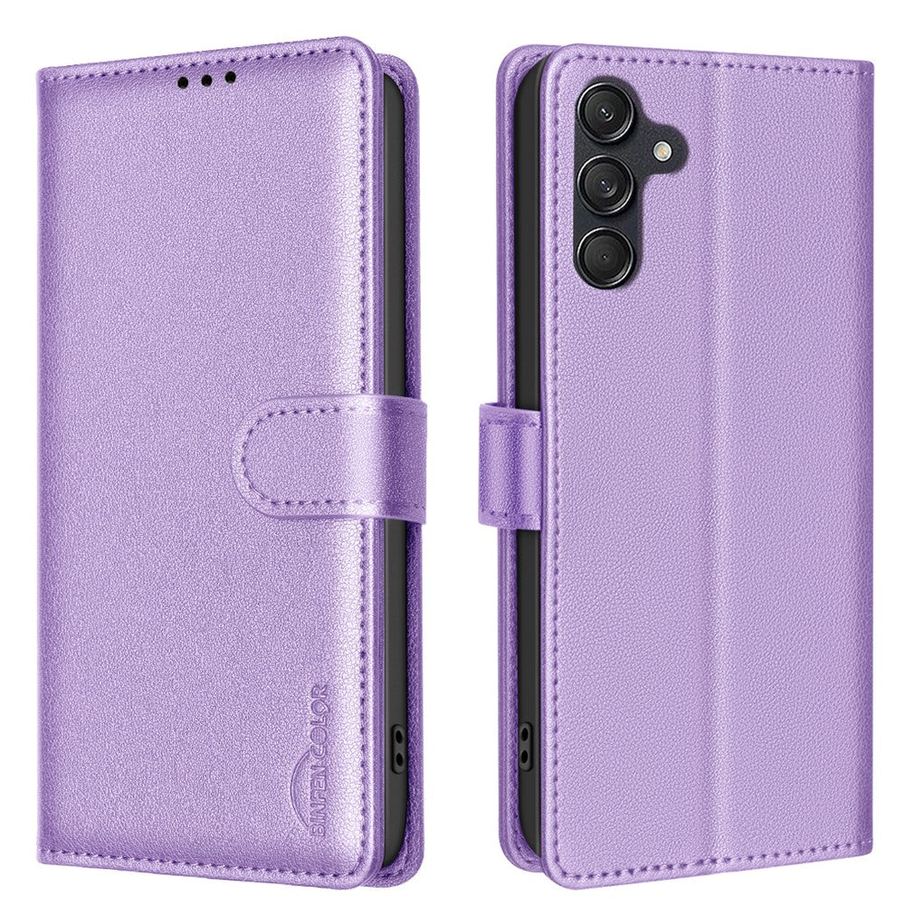 BINFEN COLOR BF32 For Samsung Galaxy A54 5G Leather Case RFID Blocking Wallet Phone Cover
