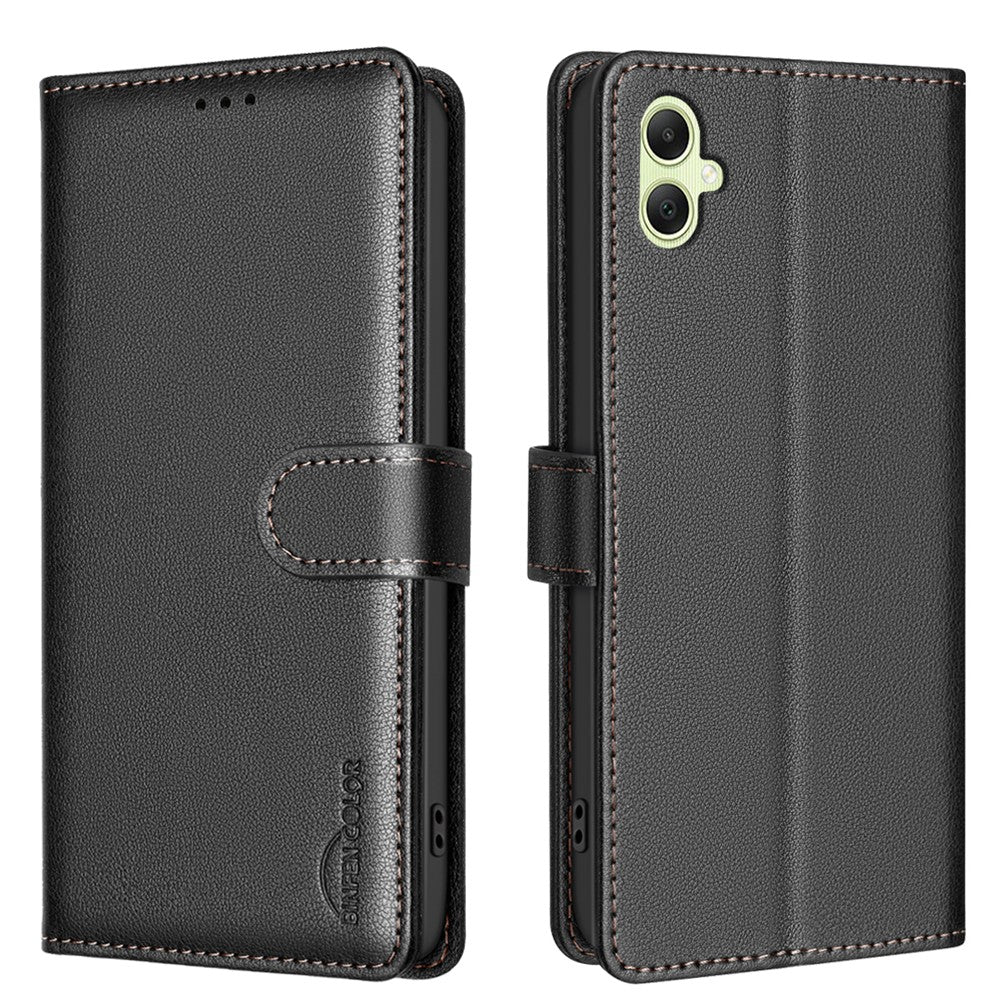 BINFEN COLOR BF32 For Samsung Galaxy A05 4G Case RFID Blocking Card Slots Leather Cover