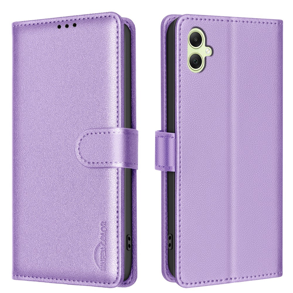 BINFEN COLOR BF32 For Samsung Galaxy A05 4G Case RFID Blocking Card Slots Leather Cover