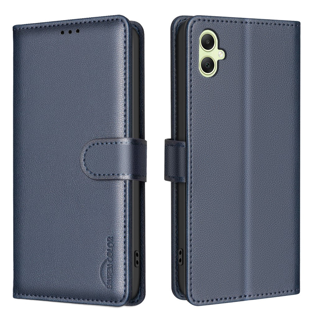 BINFEN COLOR BF32 For Samsung Galaxy A05 4G Case RFID Blocking Card Slots Leather Cover