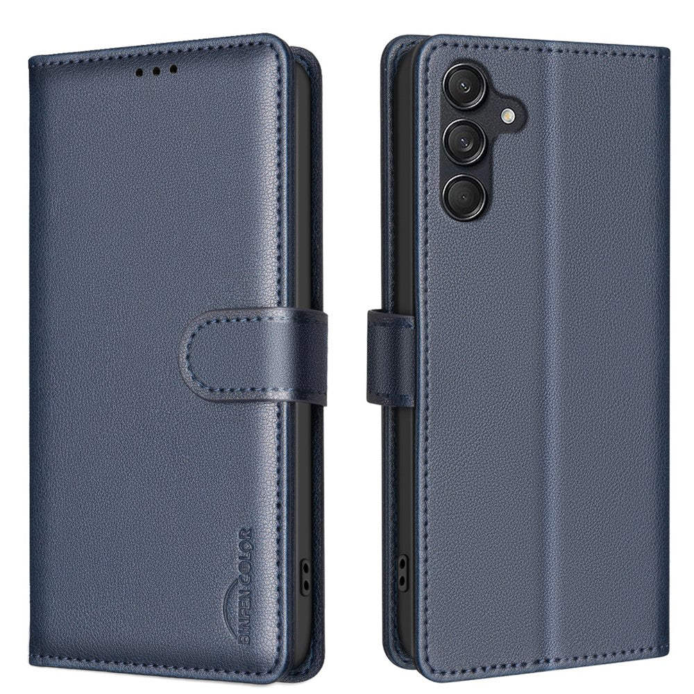BINFEN COLOR BF32 For Samsung Galaxy M55 5G / C55 5G / F55 5G RFID Blocking PU Leather Phone Case Cover