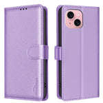 BINFEN COLOR BF32 For iPhone 13 / 14 Case RFID Blocking Litchi Texture Leather Cover