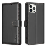 BINFEN COLOR BF32 For iPhone 12 / 12 Pro Phone Case Litchi Texture RFID Blocking Leather Phone Cover
