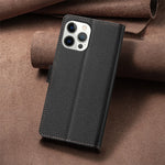 BINFEN COLOR BF32 For iPhone 12 / 12 Pro Phone Case Litchi Texture RFID Blocking Leather Phone Cover