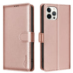 BINFEN COLOR BF32 For iPhone 12 / 12 Pro Phone Case Litchi Texture RFID Blocking Leather Phone Cover