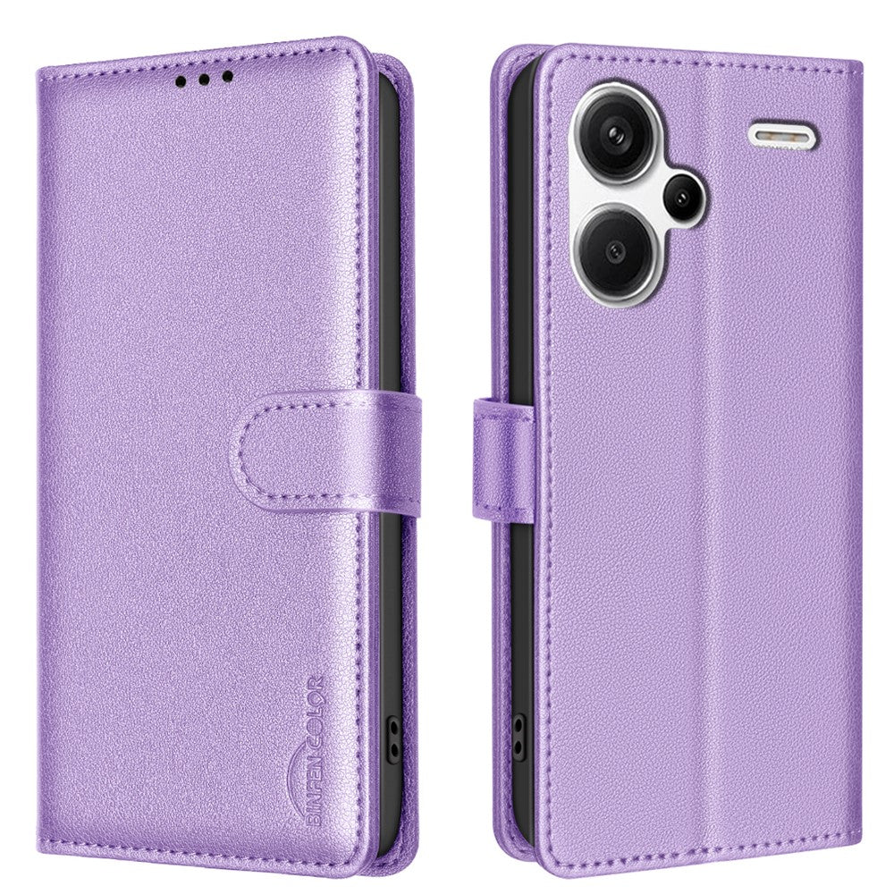 BINFEN COLOR BF32 For Xiaomi Redmi Note 13 Pro+ 5G Litchi Texture Flip Case Leather Phone Cover