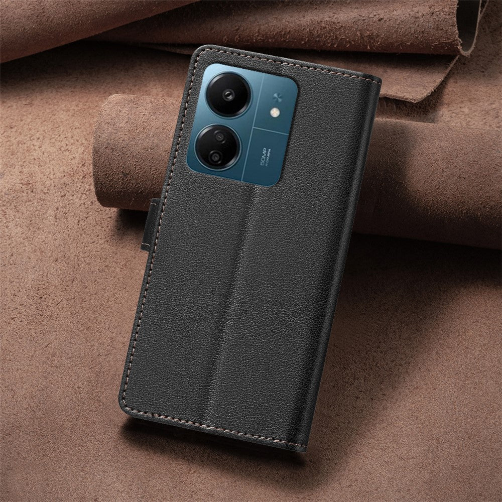 BINFEN COLOR BF32 Läderfodral för Xiaomi Redmi 13C 4G / 5G / 13R 5G / Poco M6 5G / Poco C65 4G