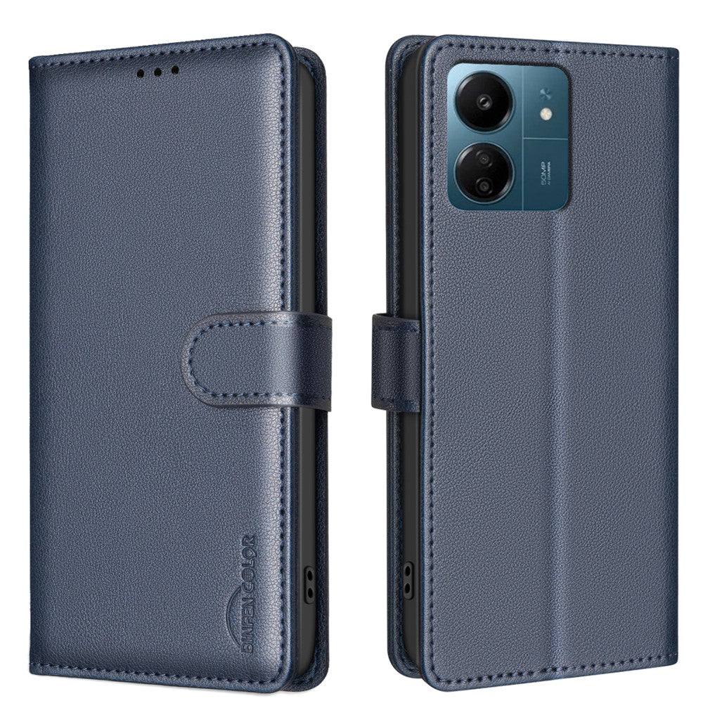 BINFEN COLOR BF32 Läderfodral för Xiaomi Redmi 13C 4G / 5G / 13R 5G / Poco M6 5G / Poco C65 4G