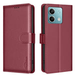 BINFEN COLOR BF32 For Xiaomi Redmi Note 13 4G Leather Phone Case Litchi Texture RFID Blocking Phone Cover