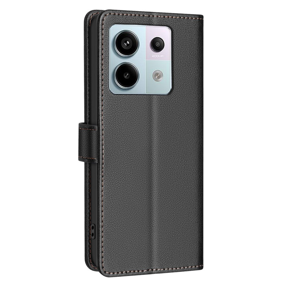 BINFEN COLOR BF32 For Xiaomi Redmi Note 13 Pro 4G Phone Case Litchi Texture RFID Blocking Leather Phone Cover