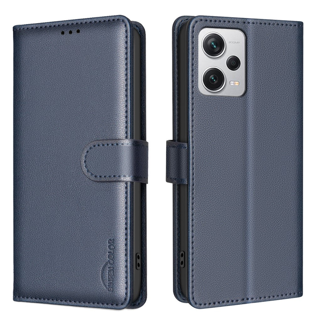 BINFEN COLOR BF32 For Xiaomi Redmi Note 12 Pro 5G / Note 12 Pro Speed 5G / Poco X5 Pro 5G PU Leather Phone Stand Cover