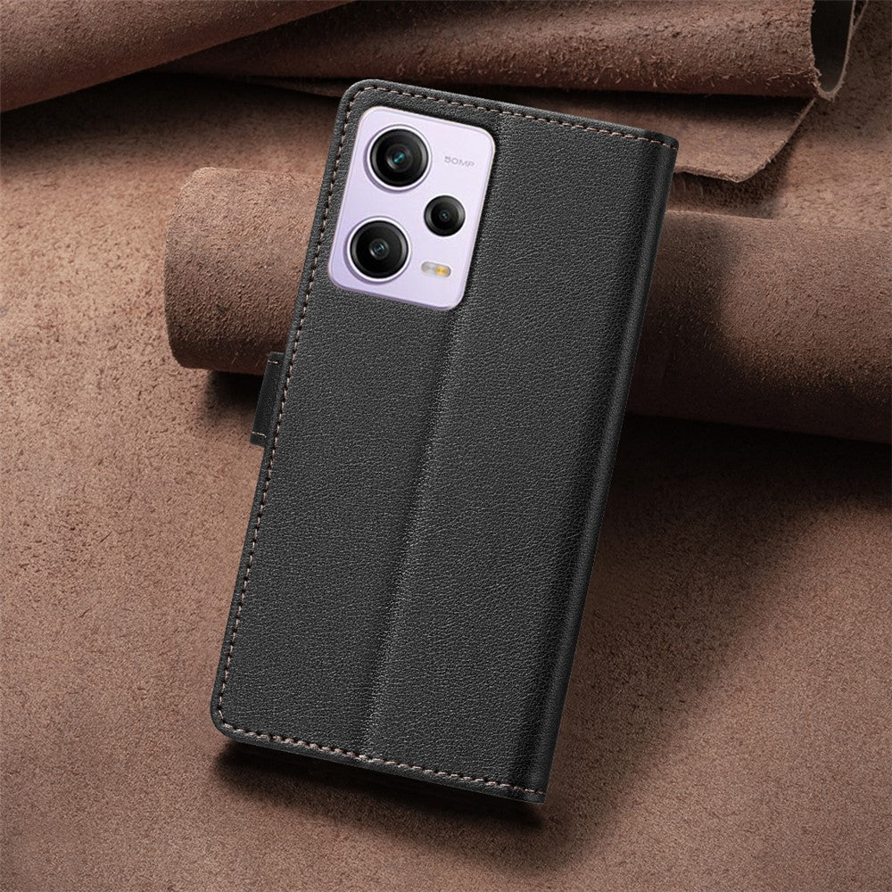 BINFEN COLOR BF32 For Xiaomi Poco X5 Pro 5G / Redmi Note 12 Pro 5G / Note 12 Pro Speed 5G Phone Case Litchi Texture Leather Cover