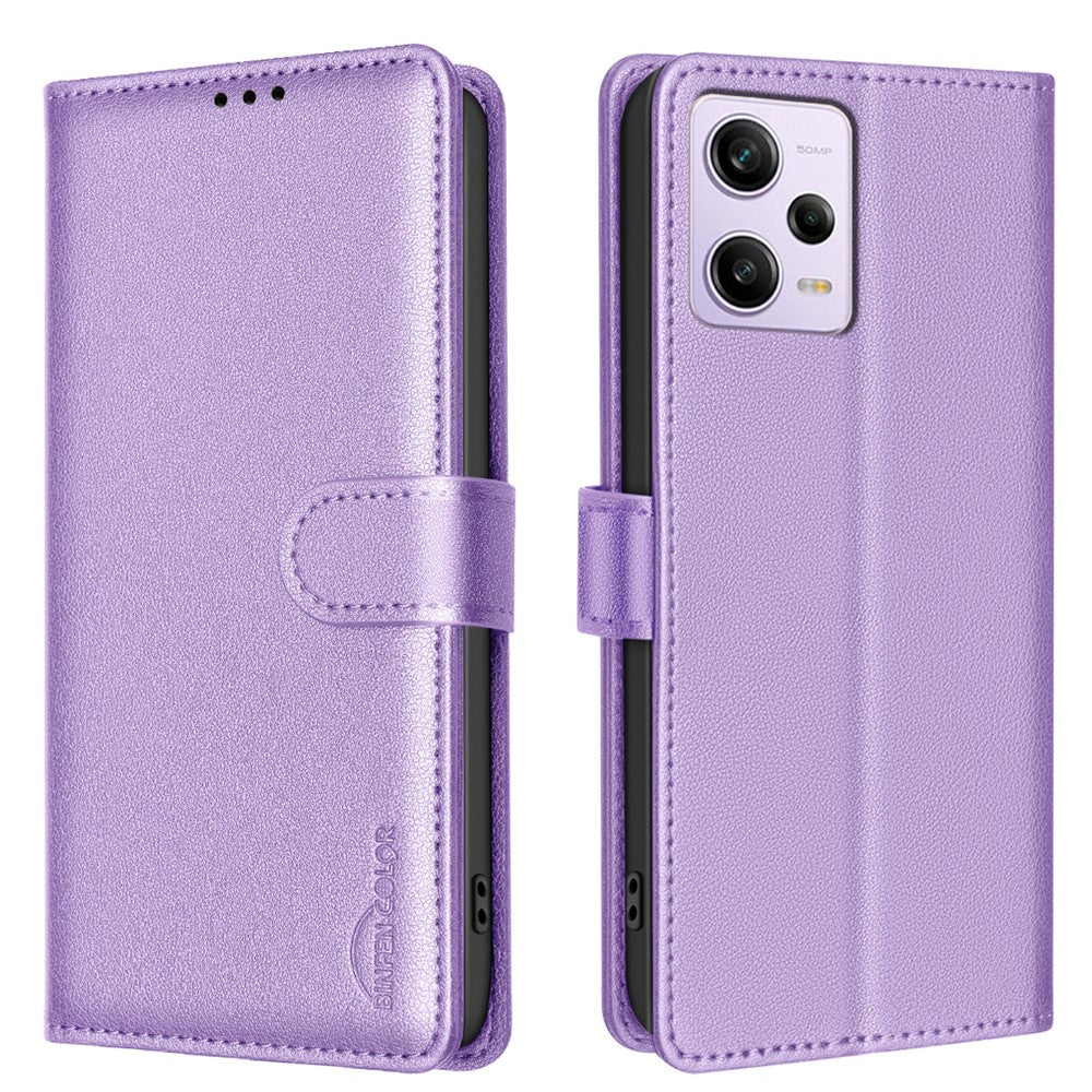 BINFEN COLOR BF32 For Xiaomi Poco X5 Pro 5G / Redmi Note 12 Pro 5G / Note 12 Pro Speed 5G Phone Case Litchi Texture Leather Cover