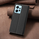 BINFEN COLOR BF32 For Xiaomi Redmi Note 12 4G Cell Phone Case RFID Blocking Leather Phone Stand Cover