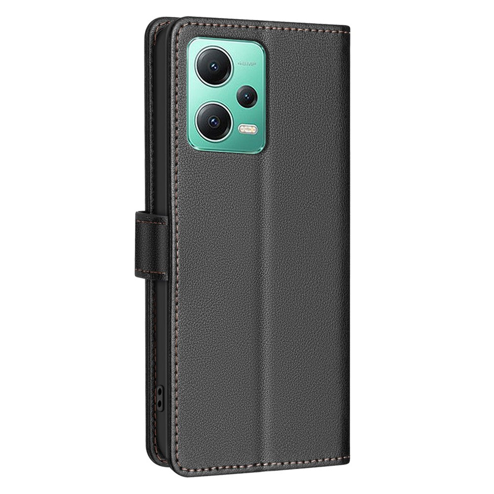 BINFEN COLOR BF32 För Xiaomi Redmi Note 12 5G (Global) / (Kina) / (Indien) / Poco X5 5G Flipfodral i läder, mobilfodral
